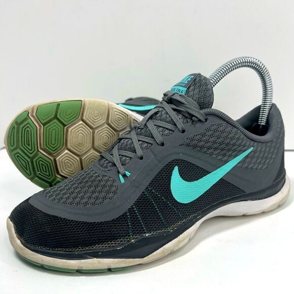 Nike Womens Flex TR 6 Grey Blue Running Shoes 6 - Picture 1 of 10